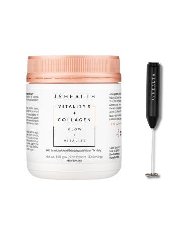 JSHealth Vitamins Vitality X + Collagen Beauty Powder Supplement with Aloe Vera Silica and Vitamins C & E 180g Whisk