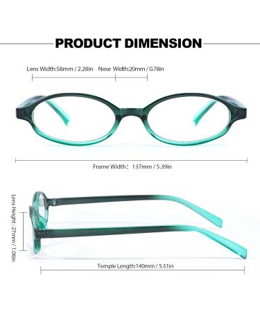 Retro Oval Fashion Glasses for Women - Y2K Style Fake Clear Blue Light Blocking | IF13140-04 - Buy Online on GoSupps.com