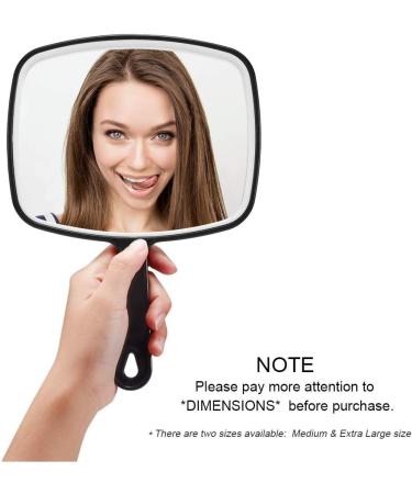 OMIRO Black Handheld Square Hand Mirror with Handle - Perfect for Makeup and Grooming (Pack of 1) - Buy Online on GoSupps.com