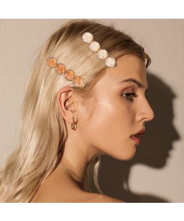 16Pcs Crystal Hair Clips - Round Rhinestone Duckbill Hair Barrettes for Women - Bling Geometric Alligator Hair Pins - Wedding Bridal Bridesmaid Hair Accessories - Buy Online on GoSupps.com