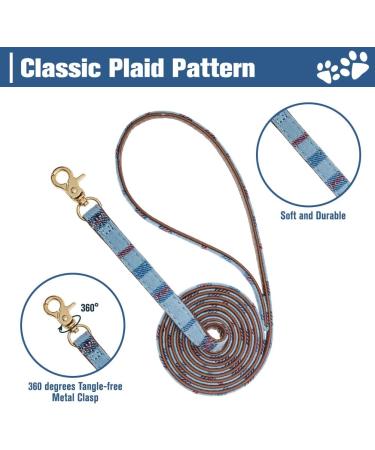 EXPAWLORER Dog Collar and Lead Set - Dog Bow Tie Collar and Dog Bandana Collar with Cute Bell No Tangle Dog Lead Adjustable Collars for Puppy Small Dogs Cats (Small) Small Blue - Buy Online on GoSupps.com