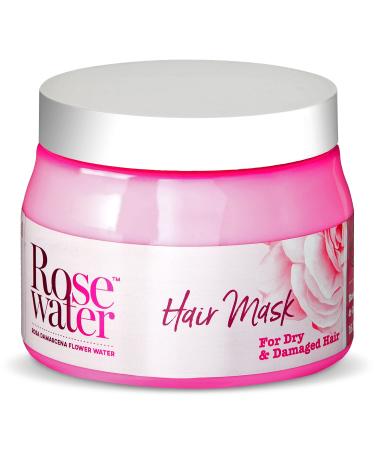 Frulatte Organic Rose Water Deep Conditioning Hair Mask for Dry Damaged Hair and Growth  Hair Masque Suitable for All Hair Types  Mascarilla Para El Cabello  Natural Hair Mask 500-ml
