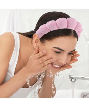 YUXIANLB Spa Headband for Women Sponge Headband for Washing Face Soft Skincare Headbands for Makeup Face Wash Headband Hair Accessories for Shower Makeup Skincare (Pink) - Buy Online on GoSupps.com