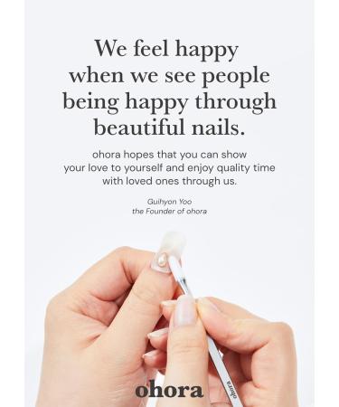 ohora Semi Cured Gel Nail Strips in Cream Pink - Salon-Quality, Long Lasting, Easy to Apply & Remove - Includes Prep Pads, Nail File & Wooden Stick - Buy Online on GoSupps.com