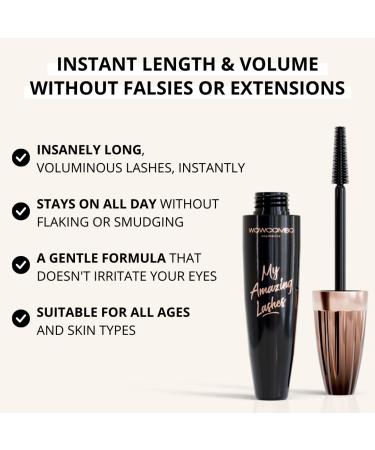 Volume and Length Mascara - Long-Lasting Tubing Mascara for All Ages & Skin Types - Rich Black Formula for Instant Lash Extension Look - Buy Online on GoSupps.com