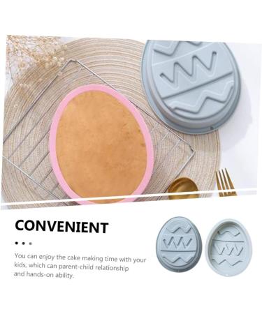 Zerodeko 2pcs Cake Silicone Mold Egg Shaped Mold Tuile Molds Silicone DIY Baking Moulds Easter Bunny Egg Silicone Easter Eggshell Semi Sphere Silicone 3D Silicone Mold Food Silica Gel Fudge 19.9x16.4cm Blue - Buy Online on GoSupps.com