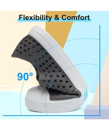 QLZ Kids Water Shoes - Slip-on Anti-Slip Beach Sandals for Boys & Girls - Lightweight & Quick Dry - Grey - Sizes Toddler to Big Kid - Buy Online on GoSupps.com