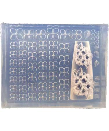 MCAORI 3D Nail Art Mold with Flower Patterns Template Carving Sticker Stencil Tools Creative Stunning Nail Decorations Moulds - Buy Online on GoSupps.com