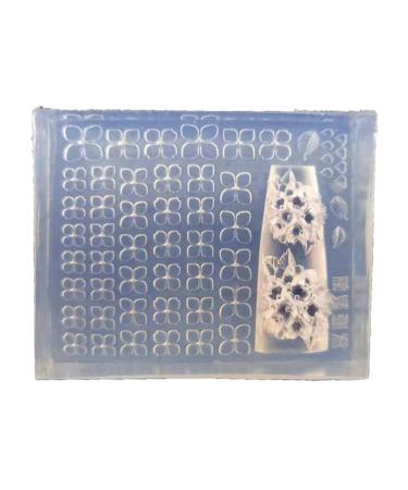 MCAORI 3D Nail Art Mold with Flower Patterns Template Carving Sticker Stencil Tools Creative Stunning Nail Decorations Moulds