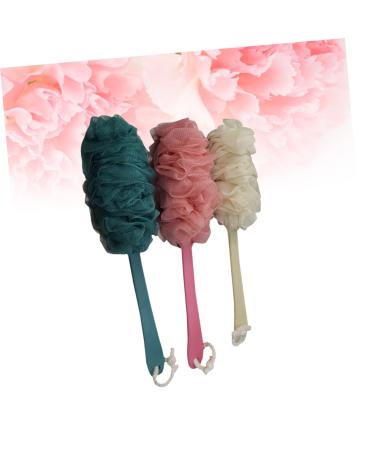 Shop Hemoton 3pc Long Handle Bath Sponge Set - Wooden Bath Flower & Gauze Shower Ball for Exquisite Bathing Experience - International Shipping Available - Buy Online on GoSupps.com