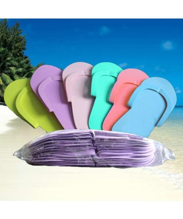 FRCOLOR 12 Pairs Disposable Foam Pedicure Slippers - Ideal for Spa, Salon, and Travel - Buy Online on GoSupps.com