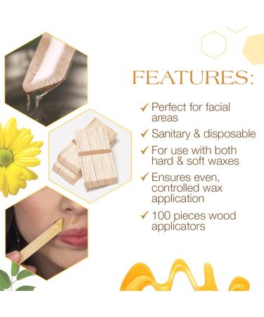 GiGi Accu Edge Small Wax Applicators 100 Pieces | Hair Removal Tools - Buy Online on GoSupps.com