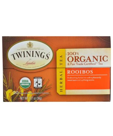 Twinings Organic Herbal Tea Rooibos 20 Tea Bags 1.27 oz (36 g)