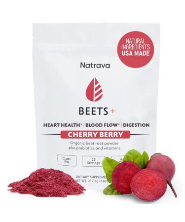 Beets+ 100% Organic Beet Root Powder Blend with Vitamins & Prebiotics for Blood Pressure Support - Beetroot Juice Powder for Heart Health