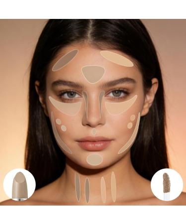 B ton de contour 2 en 1 : contour cr me et bronzer liquide m lange sans couture finition naturelle maquillage bronzant longue dur e pour le visage 02 gris moyen 02 Fair Grey - Buy Online on GoSupps.com