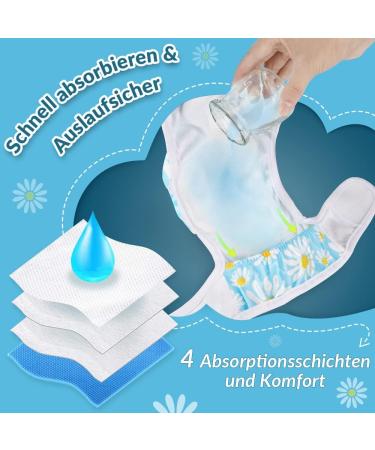 Slowton XS Dog Diapers for Bitches | Washable Incontinence & Heat Solutions | 3 Pack - Buy Online on GoSupps.com