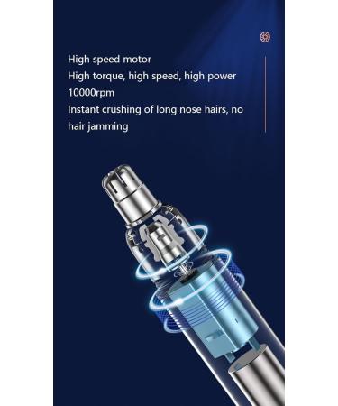 Buy Painless USB Rechargeable Nose Hair Trimmer - Waterproof Dual Blade Trimmer for Men & Women | Easy to Clean Black Color - Buy Online on GoSupps.com