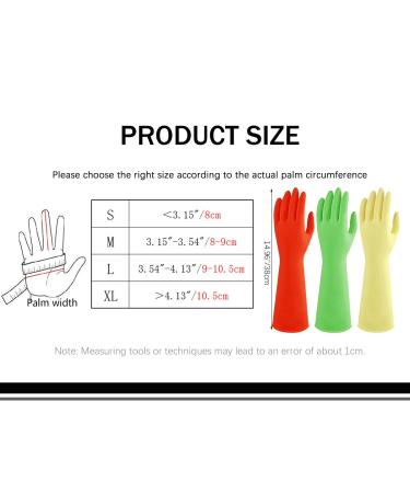 AOOPOO 3 Pairs Latex Household Gloves - 38cm Long Rubber Cleaning Gloves for Kitchen Bathroom Dishwashing Laundry & Car - Waterproof & Reusable - Buy Online on GoSupps.com