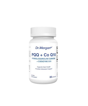 Dr. Morgan PQQ 20mg (Pyrroloquinoline Quinone) & CoQ10 100mg - Mitochondrial Energy & Cellular Vitality Support - Cognitive Antioxidant Formula - 60 Capsules Non-GMO