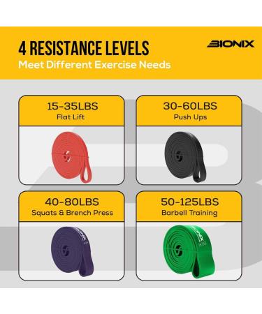 Bionix Pull Up Assistance Bands - Thick Heavy Latex Exercise Resistance Set - Green 50lb - Buy Online on GoSupps.com