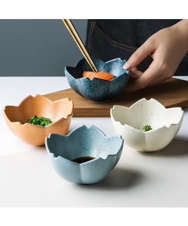 Fruit Bowl Snack Containers Soy Sauce Set Flower Shape Ceramic Appetizer Plate Dipping Bowl Mini Condiment Bowl Soy Sauce Vinegar Snack Salad Olive Oil Breakfast Bowls (Color : D) (A) - Buy Online on GoSupps.com