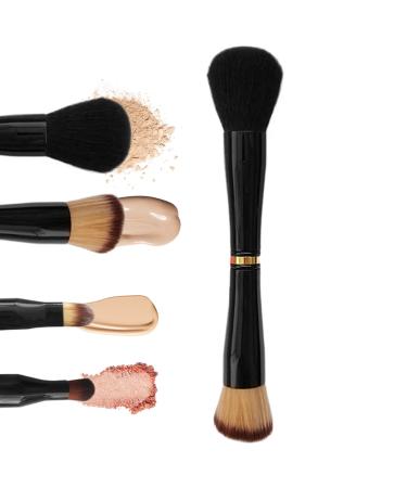 4 in 1 Makeup Brush Stackable Dual Ended Makeup Brush Mini Travel Makeup Brushes Set with Powder/Blush Brush Brush Blending Brush and Eyeshadow Brush Brush Sets