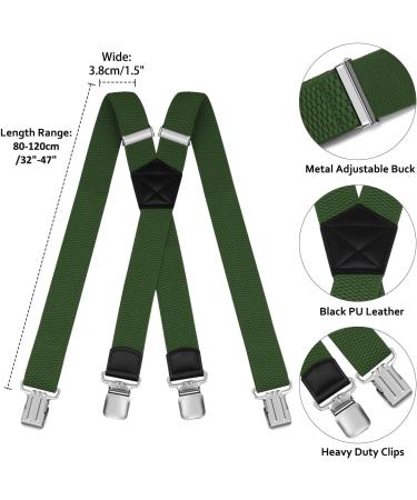 Buy Hnoom X-Shaped Braces for Men - 3.8cm Wide 120m Length Adjustable & Elastic with 4 Strong Metal Clips Perfect for Men & Women - Buy Online on GoSupps.com