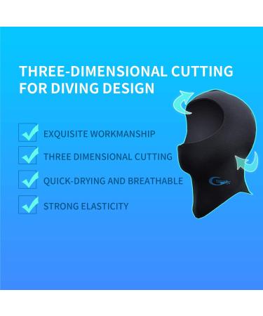 Diving Hood - Neoprene Wetsuit Dive Hood 3MM 5MM for Men Women - Thermal Hood for Water Sports - Buy Online on GoSupps.com