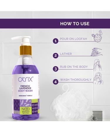 O.trix French Lavender Body Wash | Soothing Shower Gel for All Skin Types | Calming Aromatherapy | Natural Ingredients | Unisex Body Wash - 290ml - Buy Online on GoSupps.com