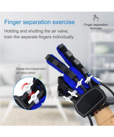 2022 New Rehabilitation Robot Gloves Stroke Hemiplegia Finger Training Device Finger Orthosis for Dementia Arthritis Stroke Hemiplegia Patient(Size:L Color:Blue Left) - Buy Online on GoSupps.com