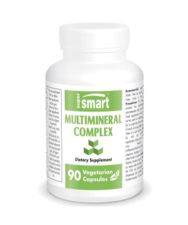 Supersmart - Multimineral Complex (Full Spectrum) - with Magnesium Zinc Boron Calcium Chromium Selenium Iodine & Potassium | Non-GMO & Gluten Free - 90 Vegetarian Capsules