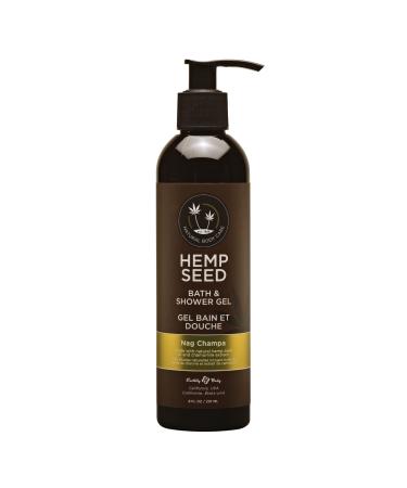 Hemp Seed Bath & Shower Gel - 8 oz - Moisturizing Formula with Hemp Seed Oil Chamomile & Hydrolyzed Wheat Protein - Vegan Cruelty Free Nag Champa