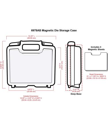 ArtBin 6978AB Magnetic Die Storage Case with 3 Sheets - Portable Craft & Die Organizer - Buy Online on GoSupps.com