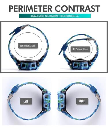 FANMIS Kids Sport Watches LED Electronic Digital Watch Multifunction 50M Waterproof 2 Time Stopwatch Colorful Backlight Wristwatch B Blue Camouflage - Buy Online on GoSupps.com