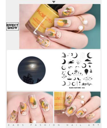 KADS Nail Stencil - Moonfish Image Nail Art Stamping Plate for DIY Manicure | Natural Nail Tool (NA042) - Buy Online on GoSupps.com