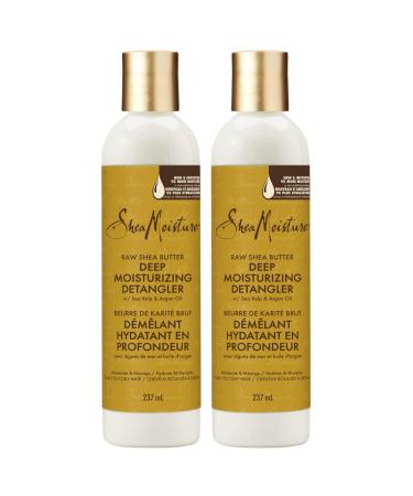 Shea Moisture Detangler with Raw Shea Butter Deep Moisturizing Curly Hair Detangler with Sea Kelp & Argan Oil Hair Care for Knots 8 Fl OzEa (Pack of 2)