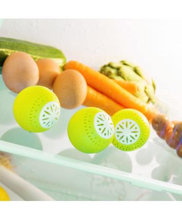 Innovagoods Eco-Balls - 3 Set Refrigerator Freshness Extender | Odor Neutralizer | Environmentally Friendly ABS & Activated Carbon | Yellow 5x5x5 cm - Buy Online on GoSupps.com
