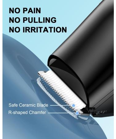 ASAHINA Body Hair Trimmer for Men Electric Vacuum Hair Suction Trimmer Waterproof Hair Clippers Wet/Dry Use Rechargeable Pubic Hair Ball Groomer Groin Hair Hygiene Razor Chest Hair Trimmer Dark Black - Buy Online on GoSupps.com