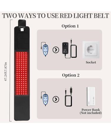 Red Light Lamp Belt Near Infrared Light with 105pcs LEDs 3 in 1 Chip Portable with Cord and Timing Mode Waist Wrap for Home/Office Use with No Case - Buy Online on GoSupps.com