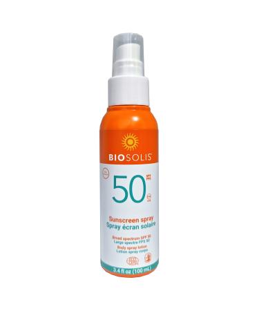 Biosolis Sun Spray SPF 50 - Sunscreen Spray Conditions the Face and Body - Mineral-Based Filters - Protects Against Harmful Rays - Ideal for Tanned Skin - No White Marks - Non-Greasy - Vegan - 3.4 oz