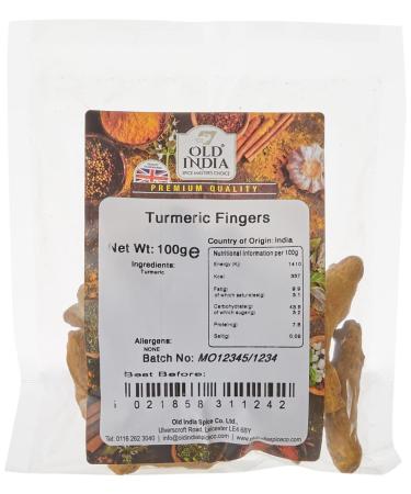 Old India Turmeric Fingers 100g 100 g (Pack of 1)