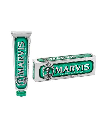 Marvis Classic Strong Mint Toothpaste 85 ml Sensational Flavoured Toothpaste for a Long-Lasting Freshness