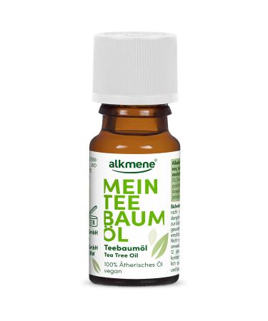 Alkmen My 100% pure tea tree oil 10 ml vegan & climate -neutral - natural cleaning Australian tea Tree Oil for skin & hair - essential oil 1 Pack