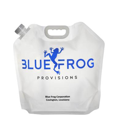 BLUE FROG PROVISIONS Water Storage Containers Pack with Your Camping Gear in Your Emergency Kit in Your Bug Out Bag or with Your Prepper Supplies 2.6 Gallons Each (6-pack) Total of 15.6 Gallons