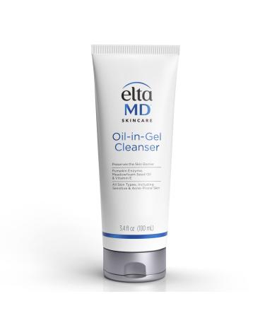 EltaMD Oil-In-Gel Face Cleanser Gentle Daily Facial Cleanser Removes Hard to Remove Sunscreen and Makeup Safe for Acne Prone and Sensitive Skin Types Dermatologist Tested 3.4 oz Tube - Buy Online on GoSupps.com