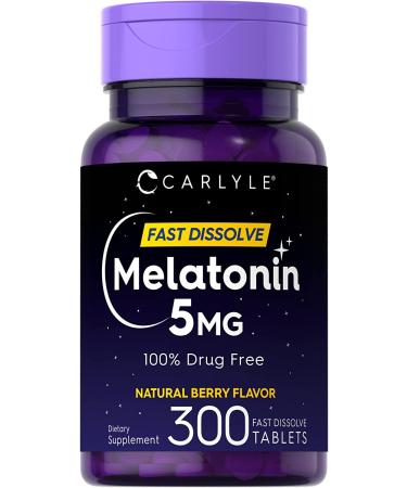 Carlyle Melatonin - Fast Dissolve - 5 mg - 300 Tablets