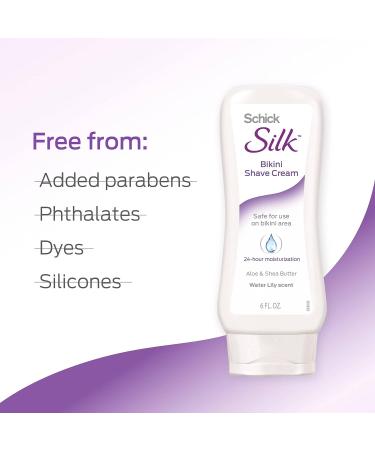 Schick Silk Bikini Shave Cream - Intimate Shaving Cream for Women, 2 Pack (6oz Each) - Buy Online on GoSupps.com