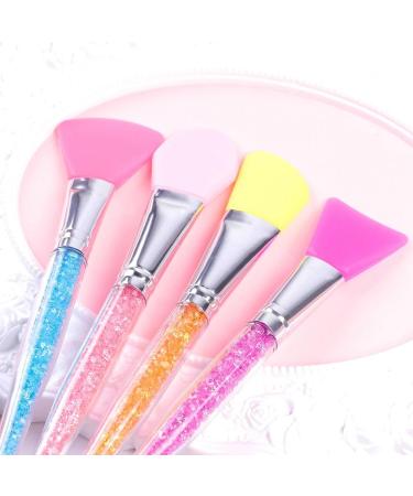 SILICONE FACE MASK BRUSH 4 PCS SET FLEXIBLE FACIAL MUD MASK APPLICATOR BRUSH SOFT FACE MASK APPLICATOR FOR MUD CLAY CHARCOAL MASK
