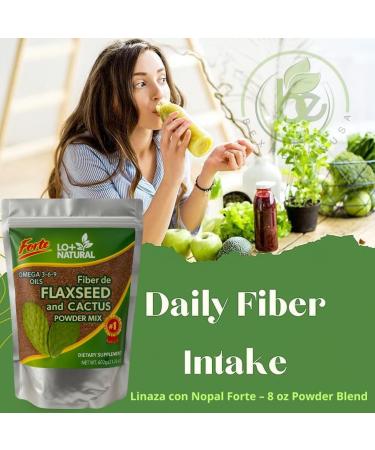 Linaza con Nopal Forte 8 oz 100% Natural Flaxseed & Nopal Cactus Powder Fiber-Rich Digestive Support Ground Blend Dietary Supplement Vegan & Non-GMO 8 Ounce (Pack of 1) - Buy Online on GoSupps.com