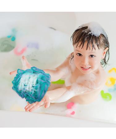 Pinsheng Extra Large Bathing Sponge | 4 Pack Soft Soap Sponge Puff with Hanging | Body Peeling & Massage Mesh-Luffa Balls - Buy Online on GoSupps.com
